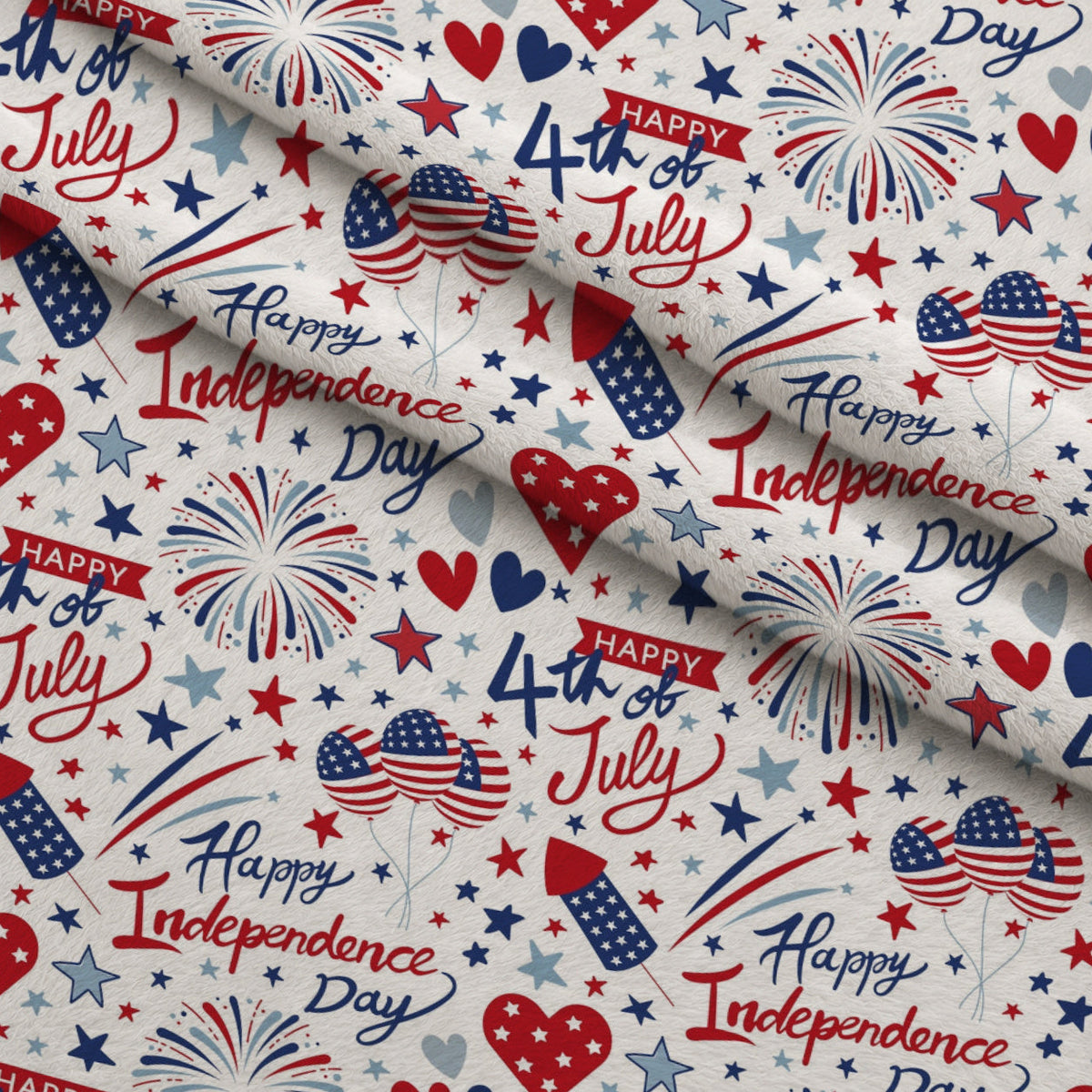 Firecracker Blooms Pattern 8 Fleece Fabric — fleece fabric folded close-up preview (mv-fleece-v1:lying)