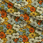 Flower Power Pattern 17 Fleece Fabric — fleece fabric folded close-up preview (mv-fleece-v1:lying)
