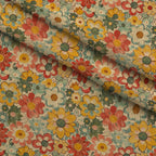 Flower Power Pattern 19 Fleece Fabric — fleece fabric folded close-up preview (mv-fleece-v1:lying)