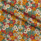 Flower Power Pattern 20 Fleece Fabric — fleece fabric folded close-up preview (mv-fleece-v1:lying)