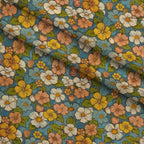Flower Power Pattern 6 Fleece Fabric — fleece fabric folded close-up preview (mv-fleece-v1:lying)