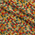 Flower Power Pattern 7 Fleece Fabric — fleece fabric folded close-up preview (mv-fleece-v1:lying)