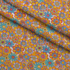 Flower Power Pattern 8 Fleece Fabric — fleece fabric folded close-up preview (mv-fleece-v1:lying)