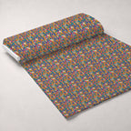 Flower Power Pattern 9 Fleece Fabric — fleece fabric unrolled bolt preview (mv-fleece-v1:bolt)