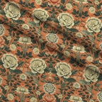 Folklore Blooms Pattern 11 Fleece Fabric — fleece fabric folded close-up preview (mv-fleece-v1:lying)