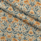 Folklore Blooms Pattern 14 Fleece Fabric — fleece fabric folded close-up preview (mv-fleece-v1:lying)