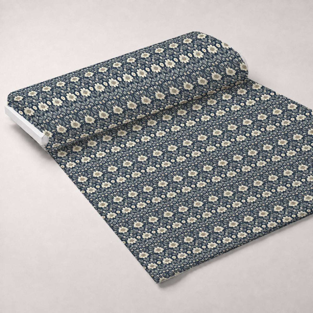 Folklore Blooms Pattern 20 Fleece Fabric — fleece fabric unrolled bolt preview (mv-fleece-v1:bolt)