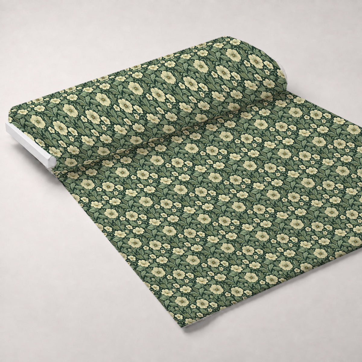 Folklore Blooms Pattern 3 Fleece Fabric — fleece fabric unrolled bolt preview (mv-fleece-v1:bolt)