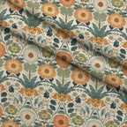 Folklore Blooms Pattern 4 Fleece Fabric — fleece fabric folded close-up preview (mv-fleece-v1:lying)