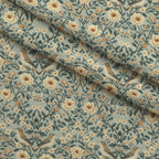 Folklore Blooms Pattern 6 Fleece Fabric — fleece fabric folded close-up preview (mv-fleece-v1:lying)