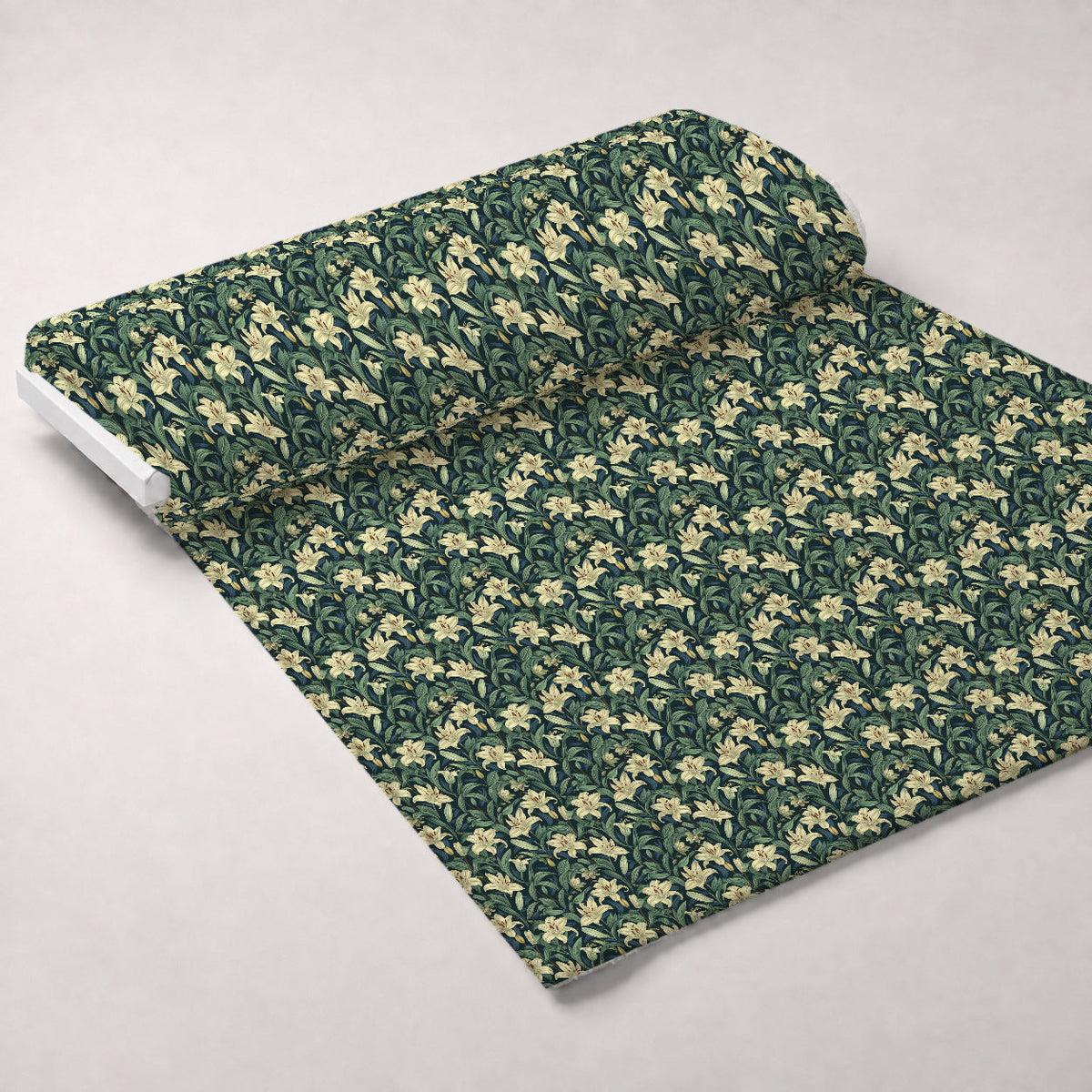 Folklore Blooms Pattern 7 Fleece Fabric — fleece fabric unrolled bolt preview (mv-fleece-v1:bolt)