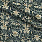 Folklore Blooms Pattern 8 Fleece Fabric — fleece fabric folded close-up preview (mv-fleece-v1:lying)