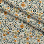 Folklore Blooms Pattern 9 Fleece Fabric — fleece fabric folded close-up preview (mv-fleece-v1:lying)