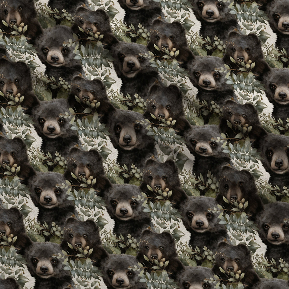 Forest Friends Pattern 11 Fleece Fabric — fleece fabric folded close-up preview (mv-fleece-v1:lying)