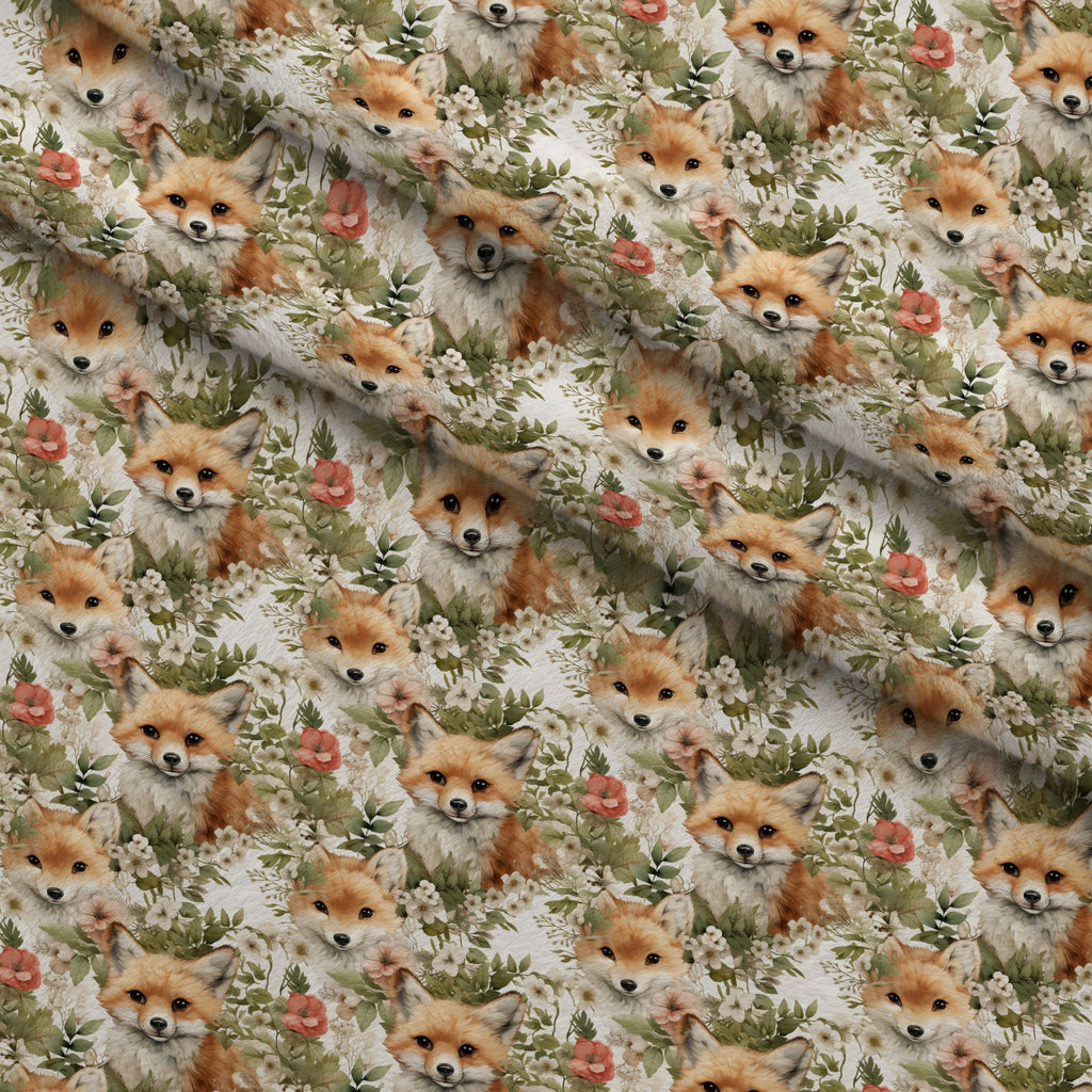 Forest Friends Pattern 3 Fleece Fabric — fleece fabric folded close-up preview (mv-fleece-v1:lying)