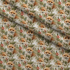 Forest Friends Pattern 3 Fleece Fabric — fleece fabric folded close-up preview (mv-fleece-v1:lying)