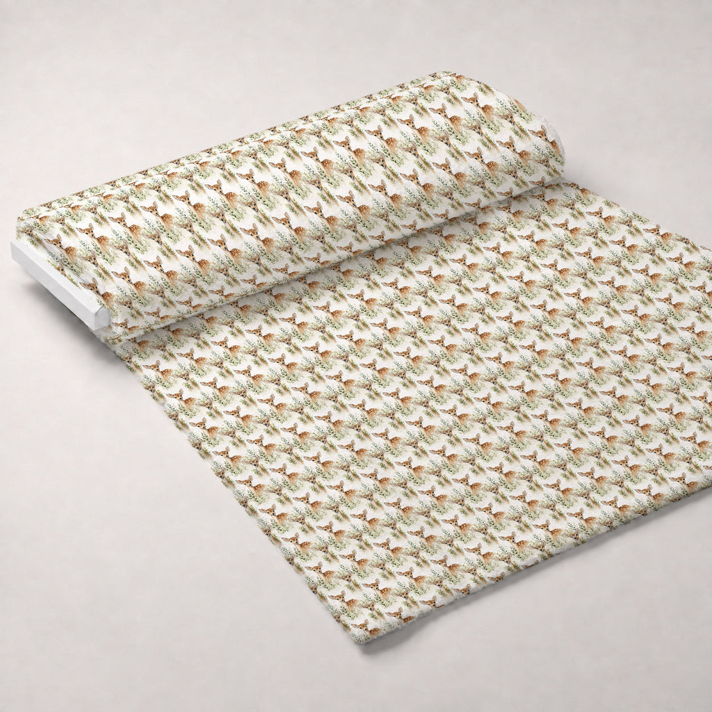 Forest Friends Pattern 5 Fleece Fabric — fleece fabric unrolled bolt preview (mv-fleece-v1:bolt)