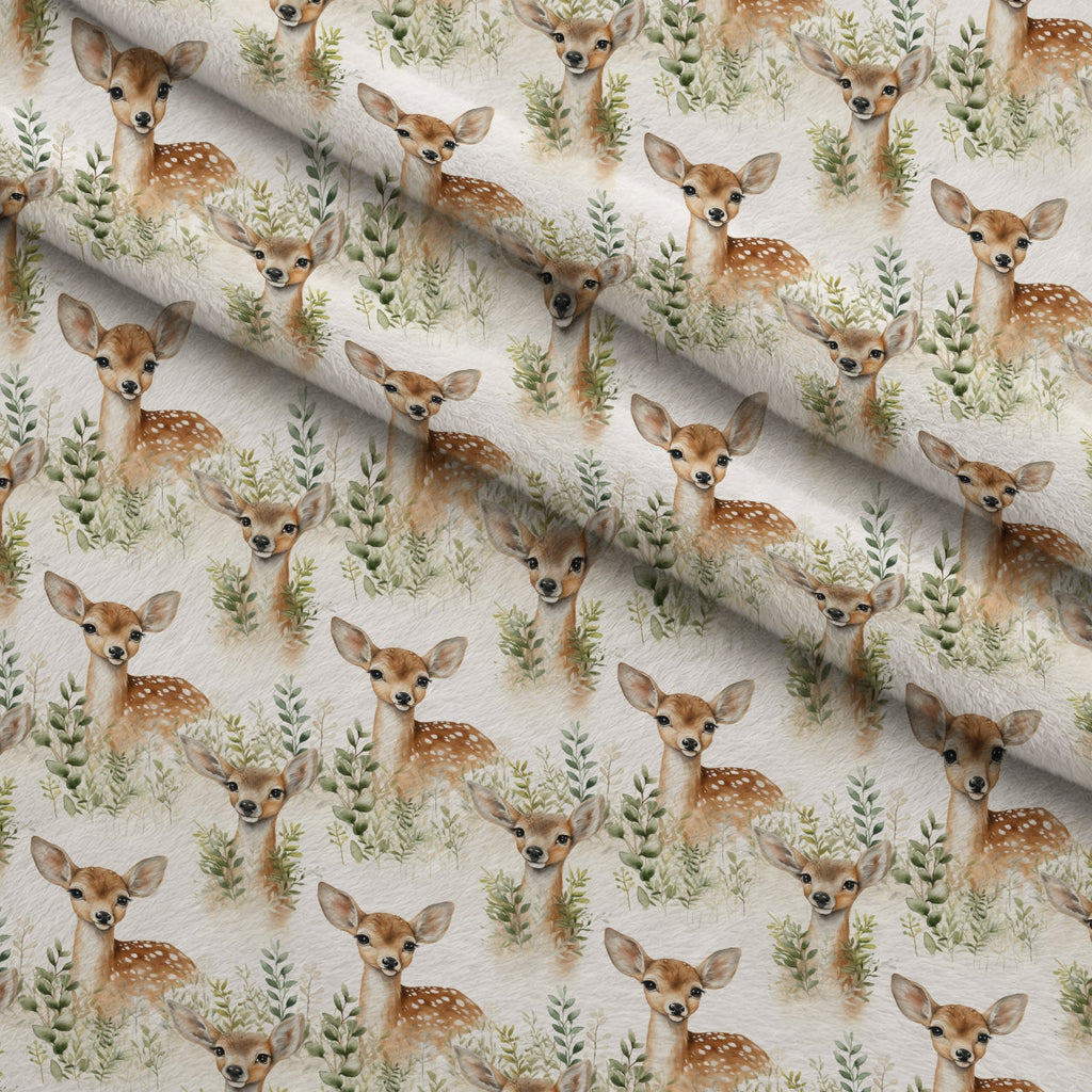 Forest Friends Pattern 5 Fleece Fabric — fleece fabric folded close-up preview (mv-fleece-v1:lying)