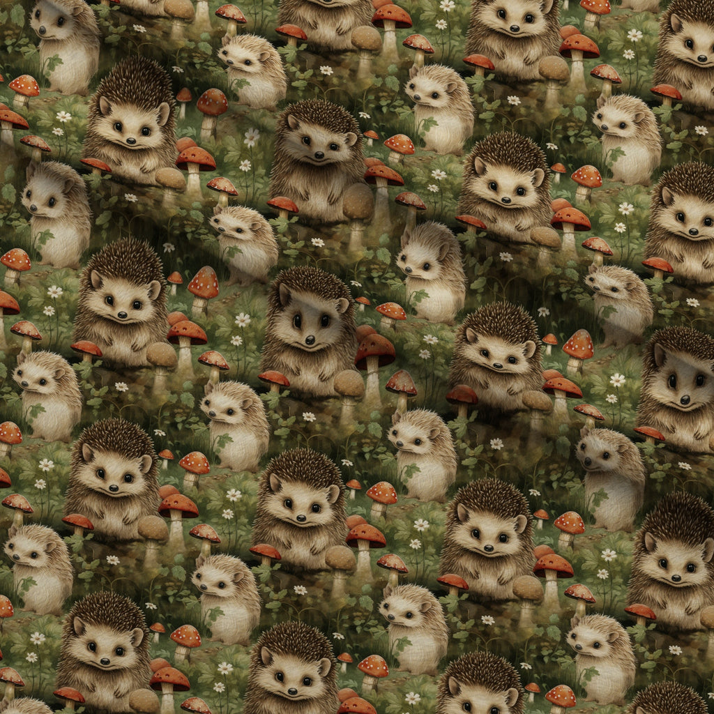 Forest Friends Pattern 8 Fleece Fabric — fleece fabric folded close-up preview (mv-fleece-v1:lying)