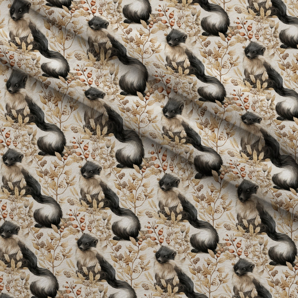 Forest Friends Pattern 9 Fleece Fabric — fleece fabric folded close-up preview (mv-fleece-v1:lying)