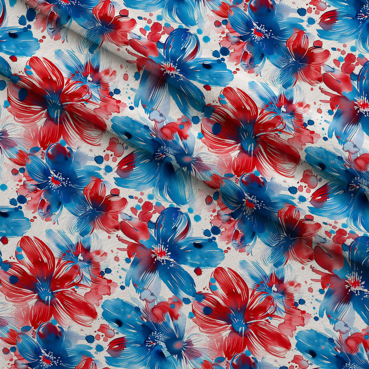 Freedom Petals Pattern 11 Fleece Fabric — fleece fabric folded close-up preview (mv-fleece-v1:lying)