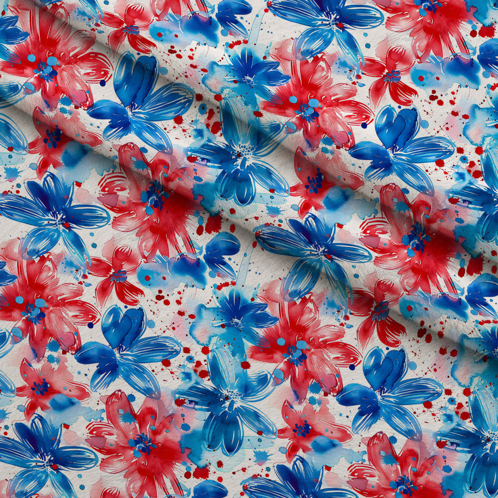 Freedom Petals Pattern 12 Fleece Fabric — fleece fabric folded close-up preview (mv-fleece-v1:lying)
