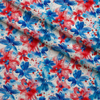 Freedom Petals Pattern 12 Fleece Fabric — fleece fabric folded close-up preview (mv-fleece-v1:lying)