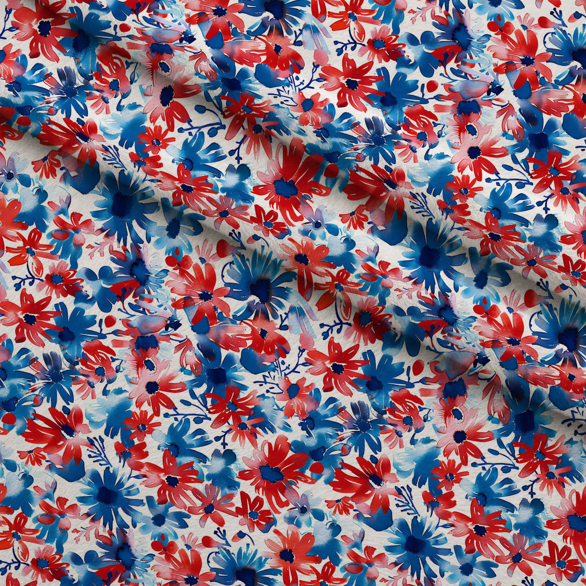 Freedom Petals Pattern 17 Fleece Fabric — fleece fabric folded close-up preview (mv-fleece-v1:lying)