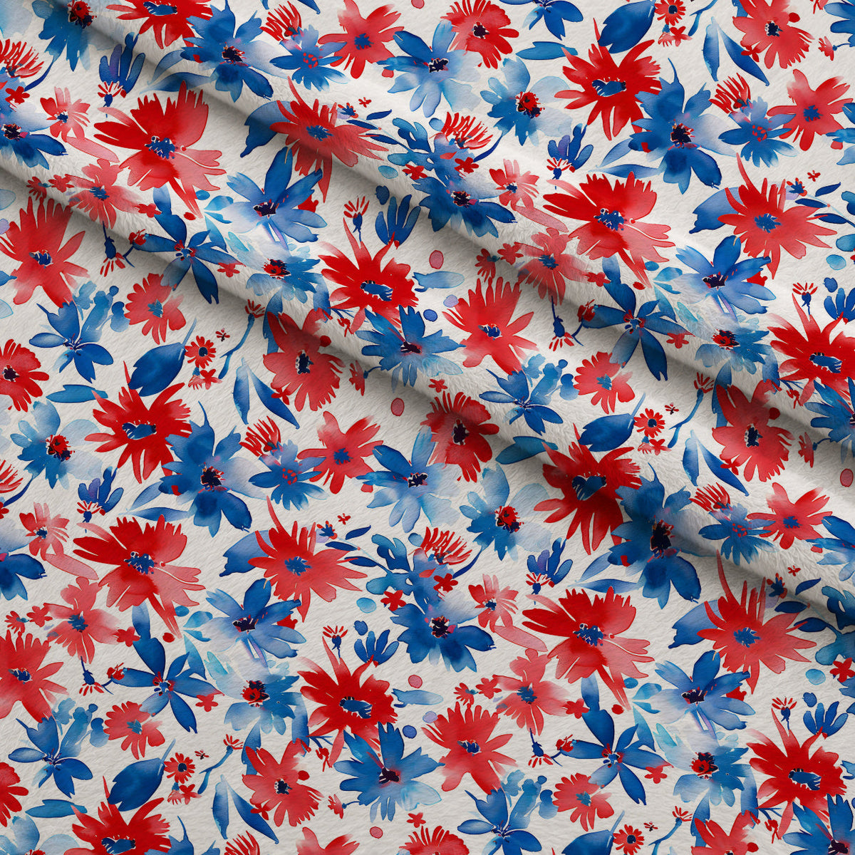 Freedom Petals Pattern 18 Fleece Fabric — fleece fabric folded close-up preview (mv-fleece-v1:lying)