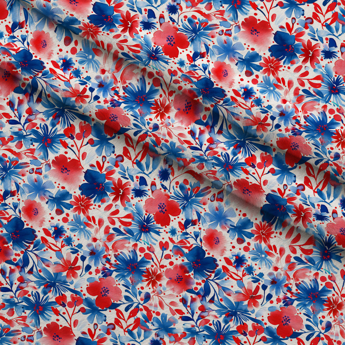 Freedom Petals Pattern 19 Fleece Fabric — fleece fabric folded close-up preview (mv-fleece-v1:lying)
