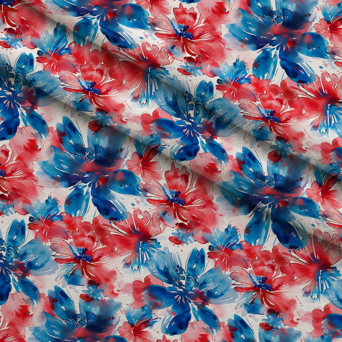 Freedom Petals Pattern 2 Fleece Fabric — fleece fabric folded close-up preview (mv-fleece-v1:lying)