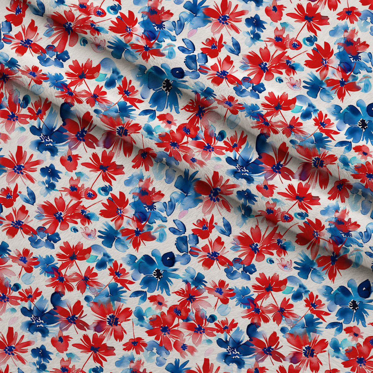 Freedom Petals Pattern 20 Fleece Fabric — fleece fabric folded close-up preview (mv-fleece-v1:lying)