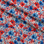 Freedom Petals Pattern 21 Fleece Fabric — fleece fabric folded close-up preview (mv-fleece-v1:lying)
