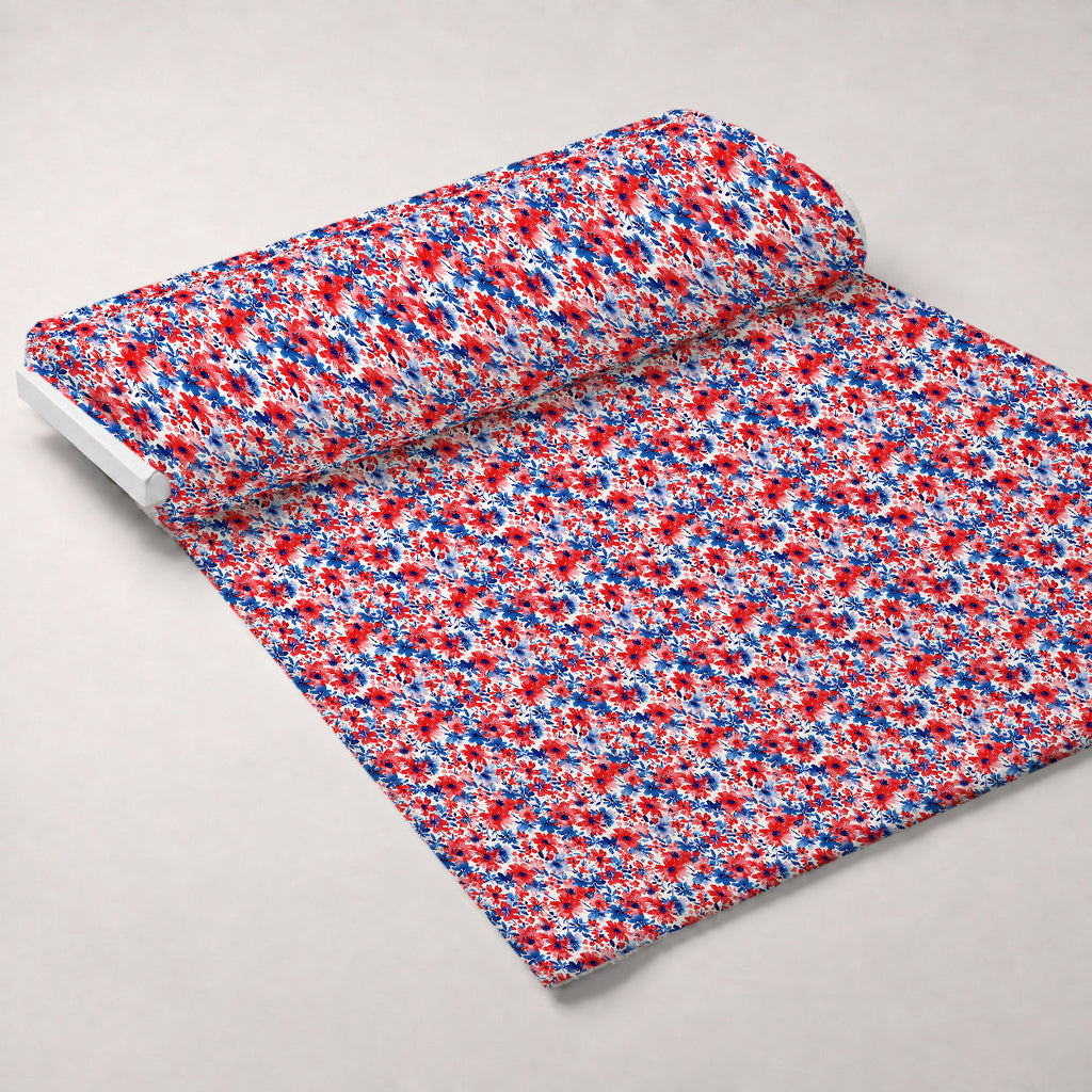 Freedom Petals Pattern 22 Fleece Fabric — fleece fabric unrolled bolt preview (mv-fleece-v1:bolt)