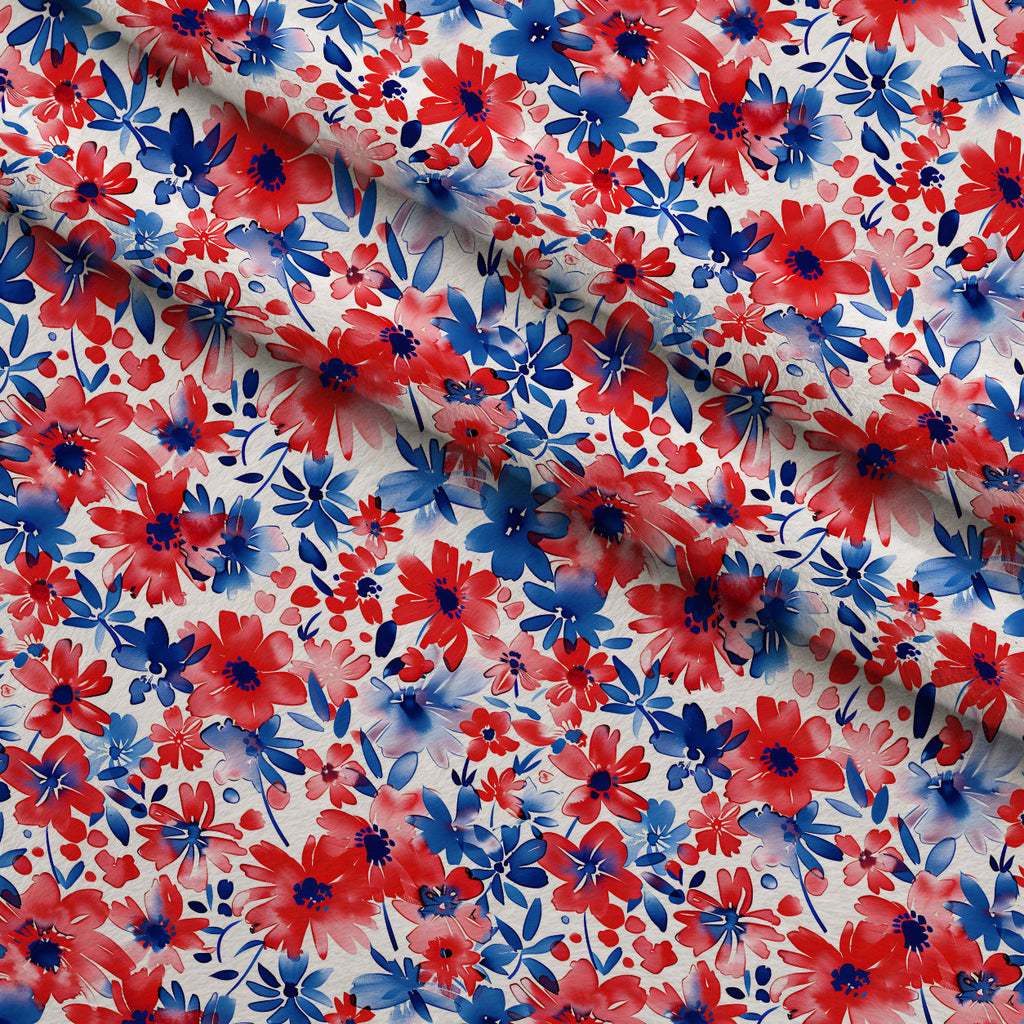 Freedom Petals Pattern 22 Fleece Fabric — fleece fabric folded close-up preview (mv-fleece-v1:lying)