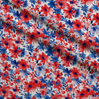 Freedom Petals Pattern 22 Fleece Fabric — fleece fabric folded close-up preview (mv-fleece-v1:lying)