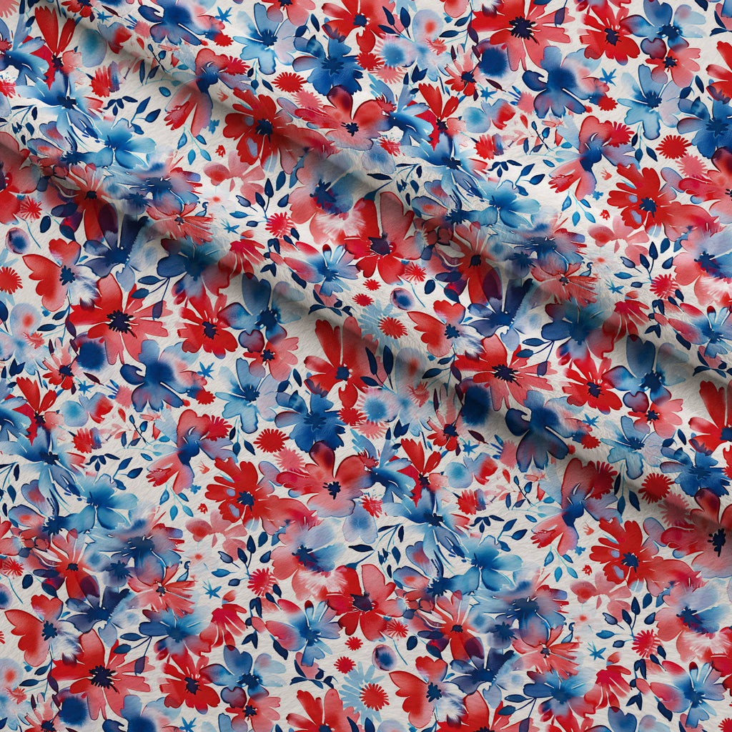 Freedom Petals Pattern 23 Fleece Fabric — fleece fabric folded close-up preview (mv-fleece-v1:lying)