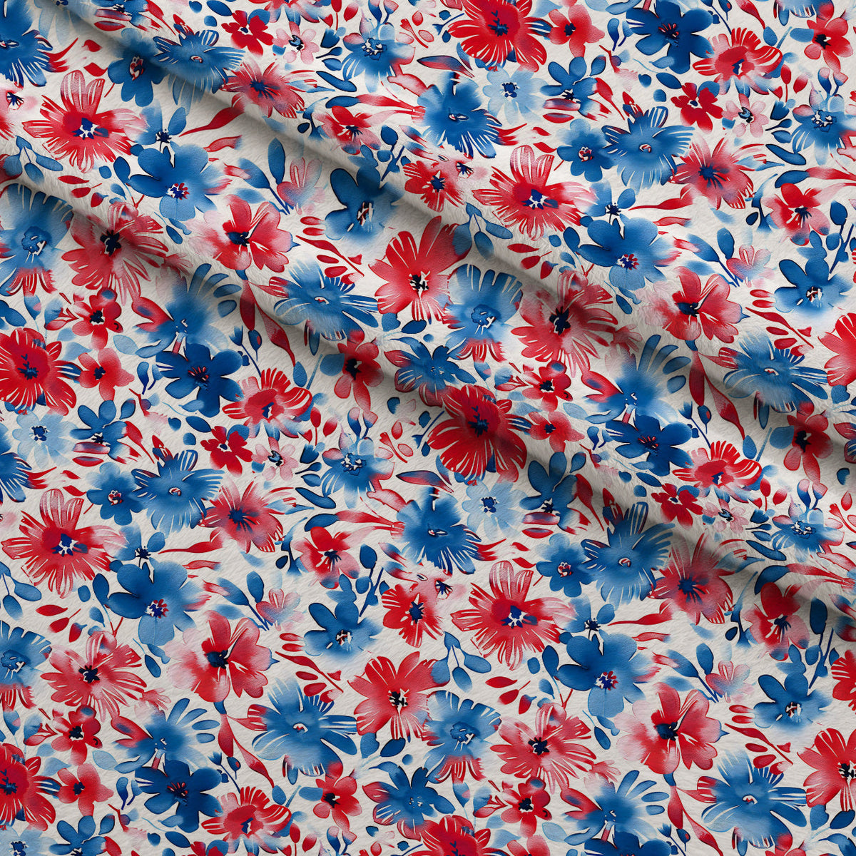 Freedom Petals Pattern 24 Fleece Fabric — fleece fabric folded close-up preview (mv-fleece-v1:lying)