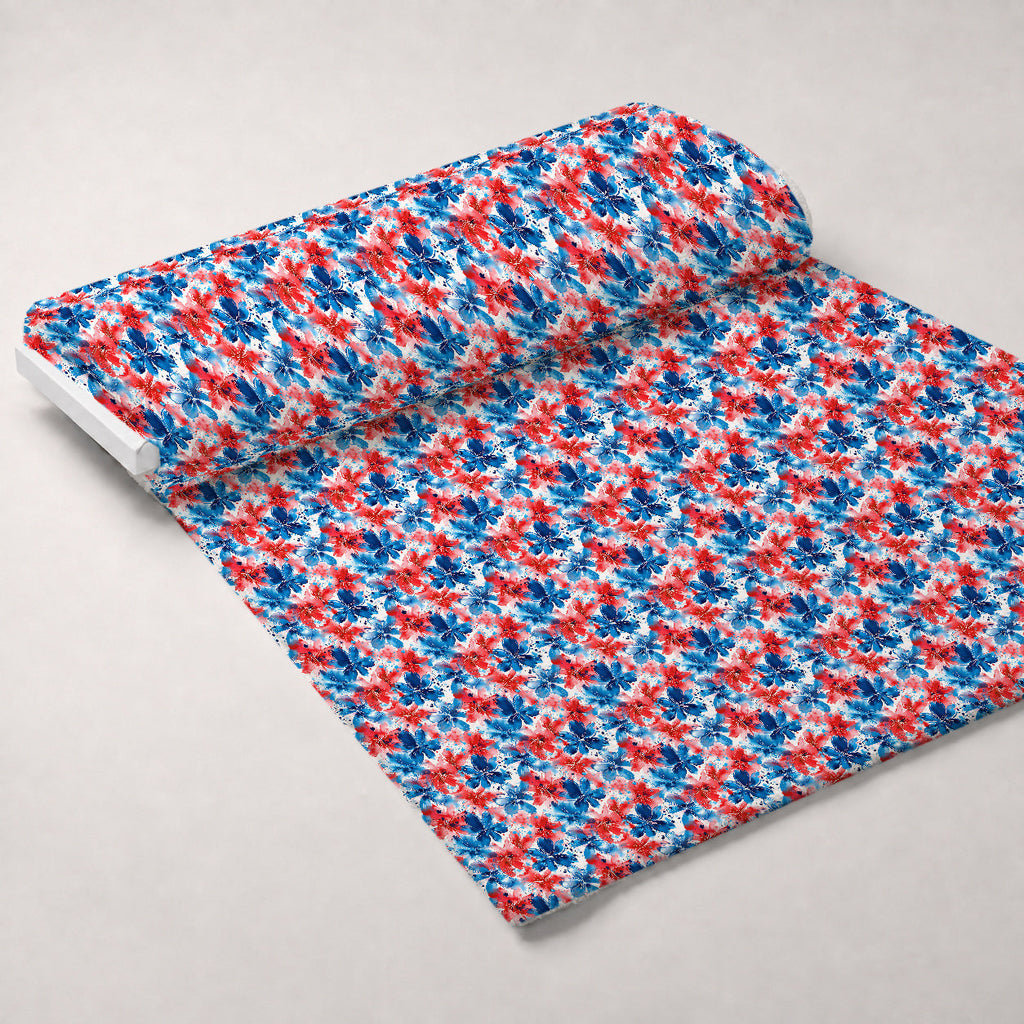 Freedom Petals Pattern 5 Fleece Fabric — fleece fabric unrolled bolt preview (mv-fleece-v1:bolt)