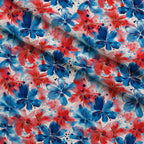 Freedom Petals Pattern 5 Fleece Fabric — fleece fabric folded close-up preview (mv-fleece-v1:lying)