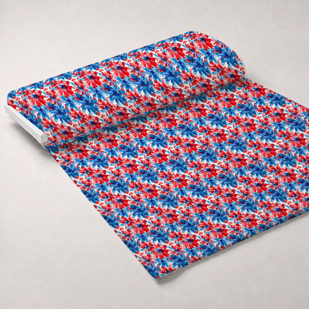 Freedom Petals Pattern 6 Fleece Fabric — fleece fabric unrolled bolt preview (mv-fleece-v1:bolt)