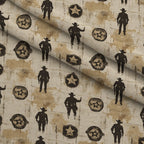 Frontier Outlaws Pattern 1 Fleece Fabric — fleece fabric folded close-up preview (mv-fleece-v1:lying)