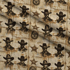 Frontier Outlaws Pattern 17 Fleece Fabric — fleece fabric folded close-up preview (mv-fleece-v1:lying)