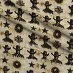 Frontier Outlaws Pattern 8 Fleece Fabric — fleece fabric folded close-up preview (mv-fleece-v1:lying)