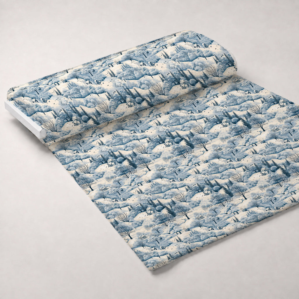 Frosted Pines Pattern 10 Fleece Fabric — fleece fabric unrolled bolt preview (mv-fleece-v1:bolt)