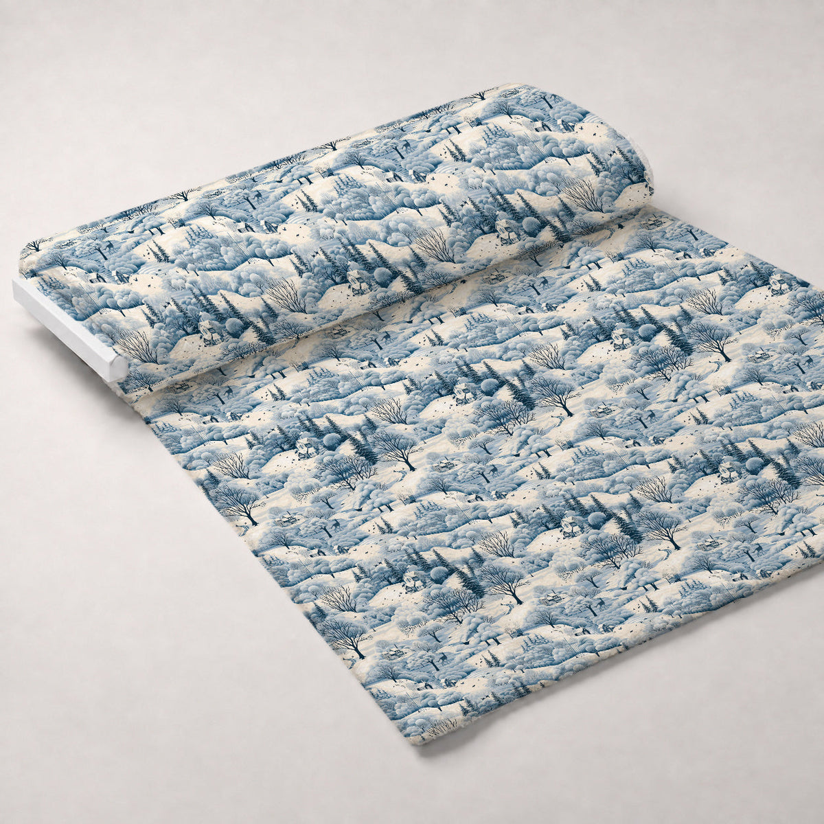 Frosted Pines Pattern 10 Fleece Fabric — fleece fabric unrolled bolt preview (mv-fleece-v1:bolt)