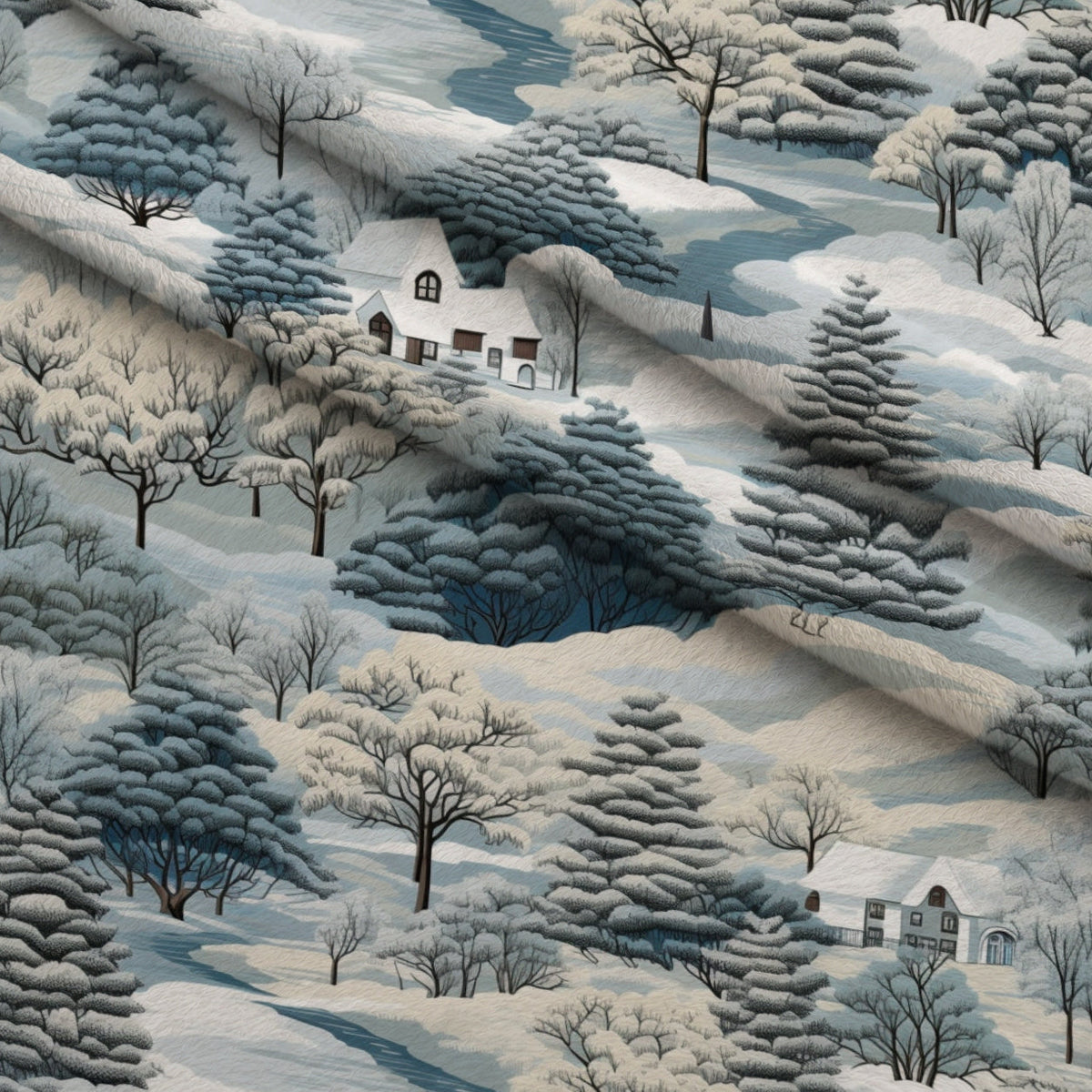Frosted Pines Pattern 12 Fleece Fabric — fleece fabric folded close-up preview (mv-fleece-v1:lying)