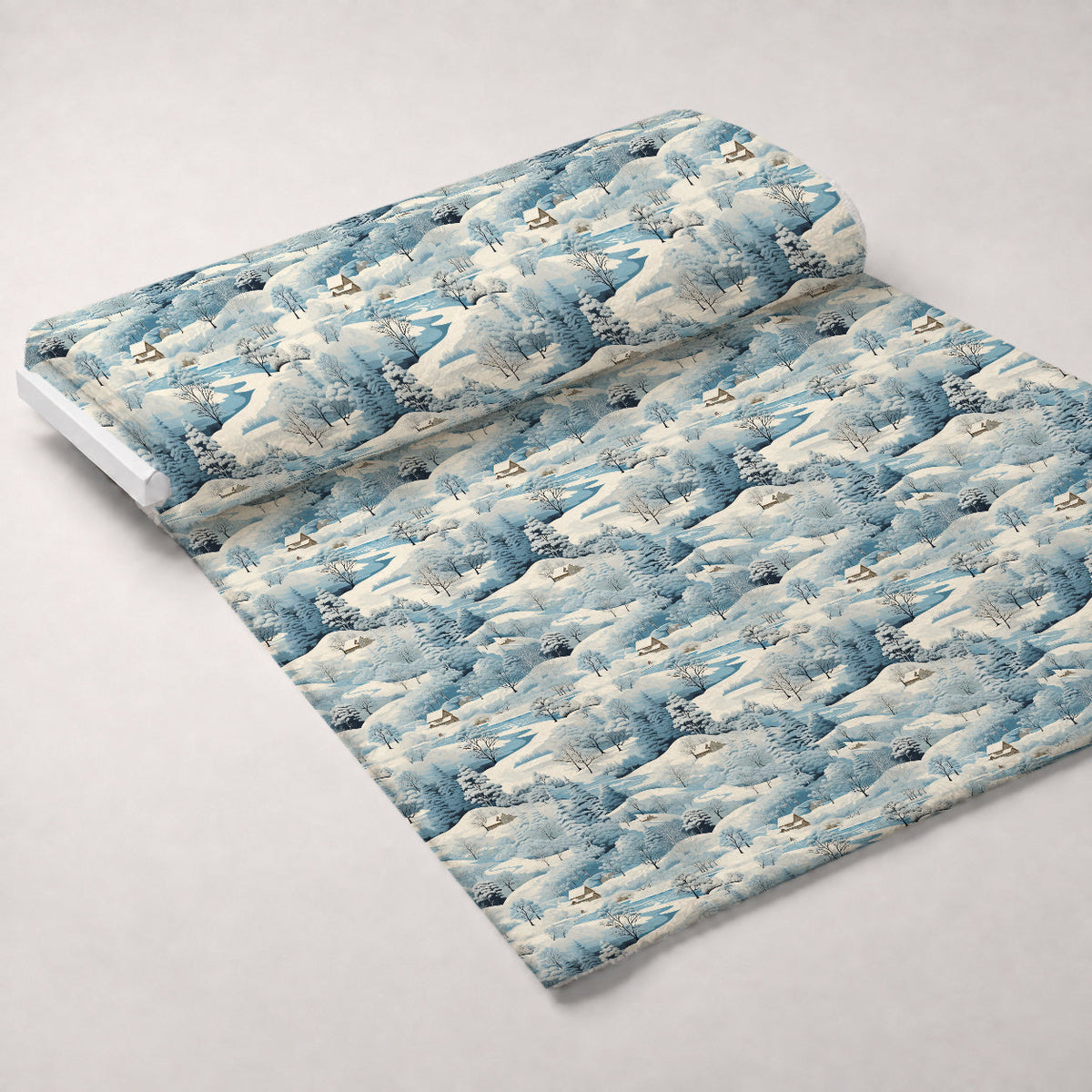 Frosted Pines Pattern 13 Fleece Fabric — fleece fabric unrolled bolt preview (mv-fleece-v1:bolt)