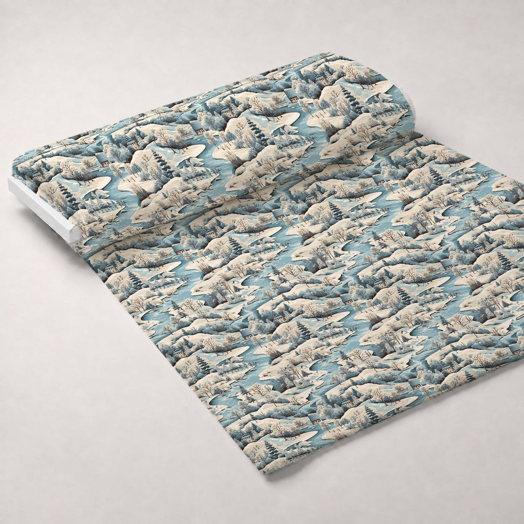 Frosted Pines Pattern 16 Fleece Fabric — fleece fabric unrolled bolt preview (mv-fleece-v1:bolt)
