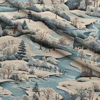Frosted Pines Pattern 16 Fleece Fabric — fleece fabric folded close-up preview (mv-fleece-v1:lying)